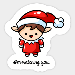 Boy Elf on the Shelf Sticker